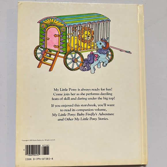 RARE Vintage 1985 My Little Pony Under the Big Top Hard Cover Story Book Bradley - Picture 2 of 13